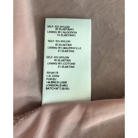 Urban Outfitters UO NWT Y2K Asymmetrical Sheer Tube Top Pink Small - Picture 9 of 16